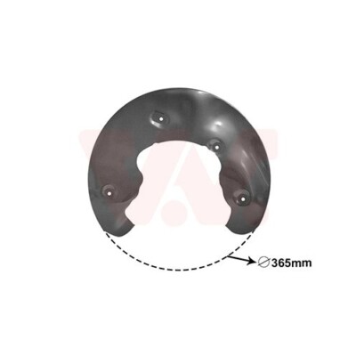 1x Spritzblech, Bremsscheibe VAN WEZEL 0327371 passend für AUDI
