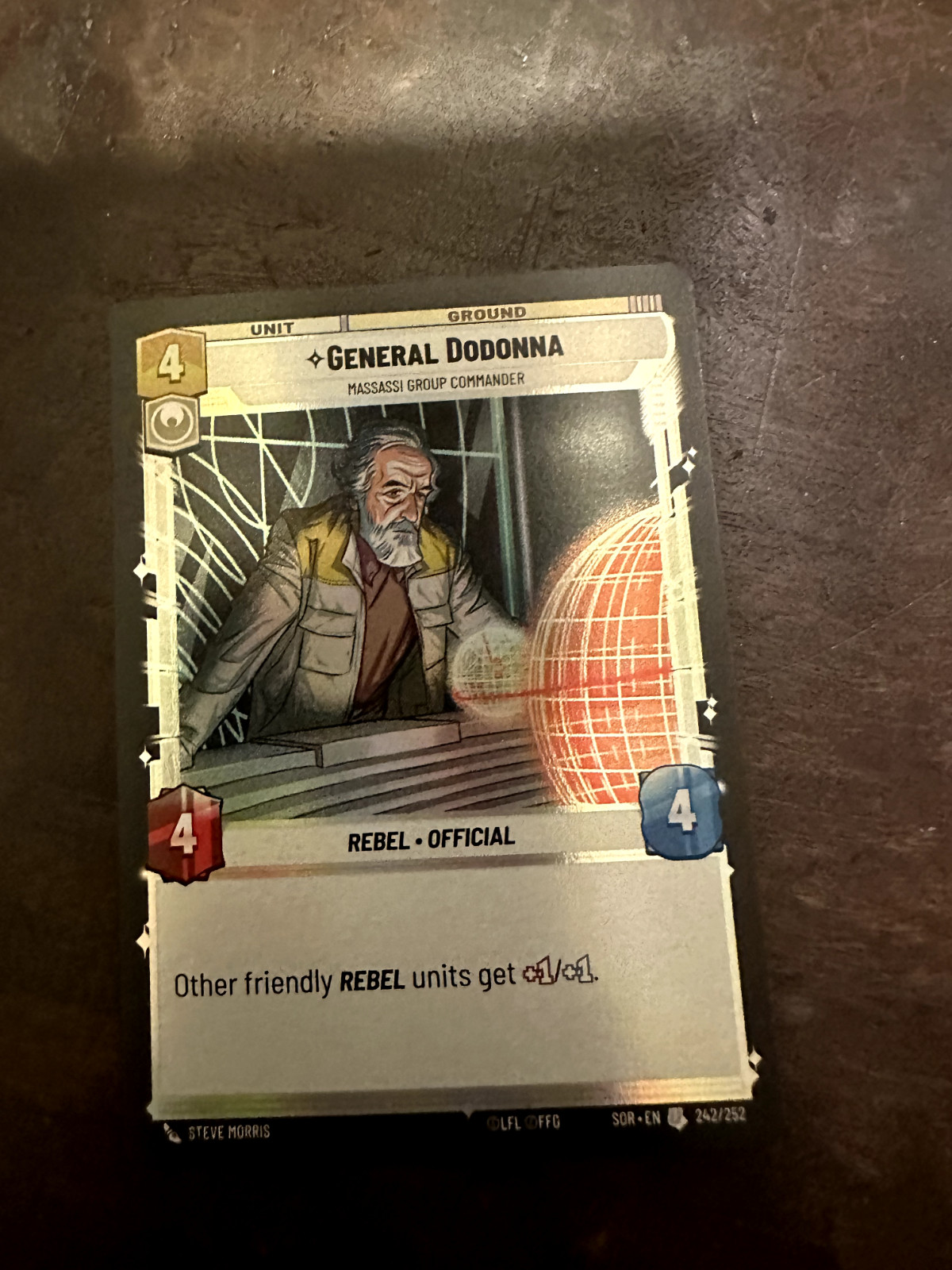 General Dodonna Foil - SOR 242 NM - Star Wars Unlimited