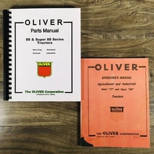 Oliver Super 88 Tractor Parts Operators Manual Set Owners Book Catalog Diagrams
