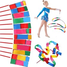 24pack Dance Ribbon Wand Rainbow Streamer Party Favors for Kids 4-8 8-12 Girl...