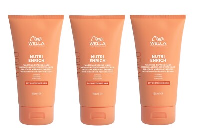 3x Wella Professionals Invigo Nutri Enrich Express Maske mit Wärmewirkung 150 ml