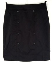 Vintage 1990's French Classic professional  black Women's skirt waist 27-28