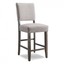 heather grey upholstered counter height stool (set of 2)