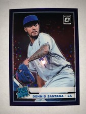 2019 Donruss Optic Dennis Santana /125 Purple Stars Los Angeles Dodgers