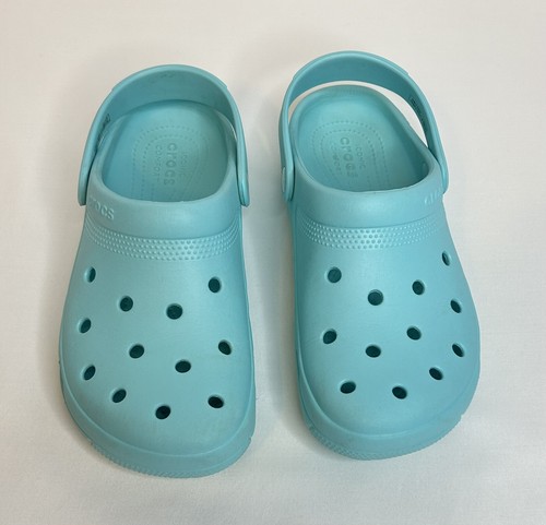 Crocs Clog Iconic Comfort Shoe Teal Light Blue Unisex Size US W8 M6 - Picture 2 of 11