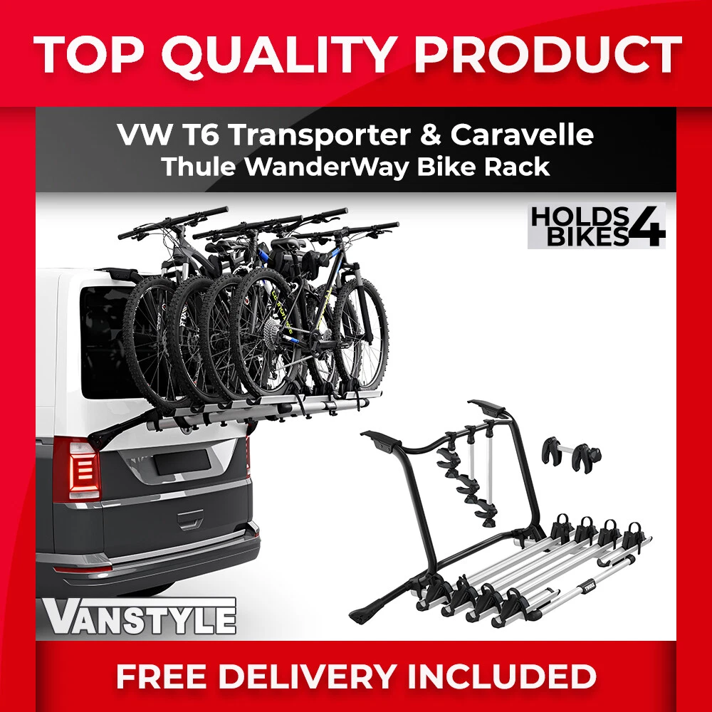 FITS VW TRANSPORTER T6 T6.1 TAILGATE THULE WANDERWAY 4 BIKE BICYCLE HOLDER RACK