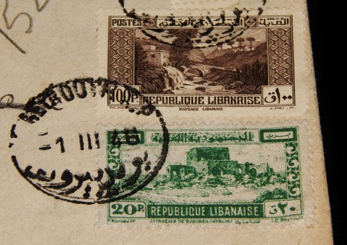 Vintage Cover, LEBANON, 1948 Multi-Stamped To Fort Meade Stockade,Forward US Pen - Picture 5 of 9