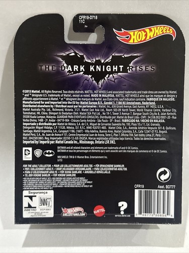 Hot Wheels The Dark Knight Rises The Bat - Picture 8 of 8