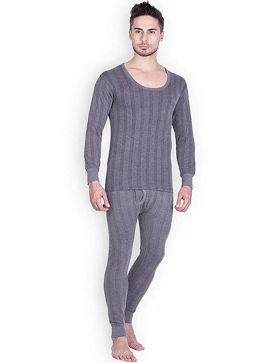 Lux Inferno Men's 100% Cotton Thermal Winter Set Warmer Inner Wear Full  Sleve