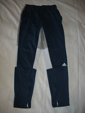 Adidas Track Athletic Pants Sz M Medium Blue Gray Slim Fit Ankle Zipper Womens