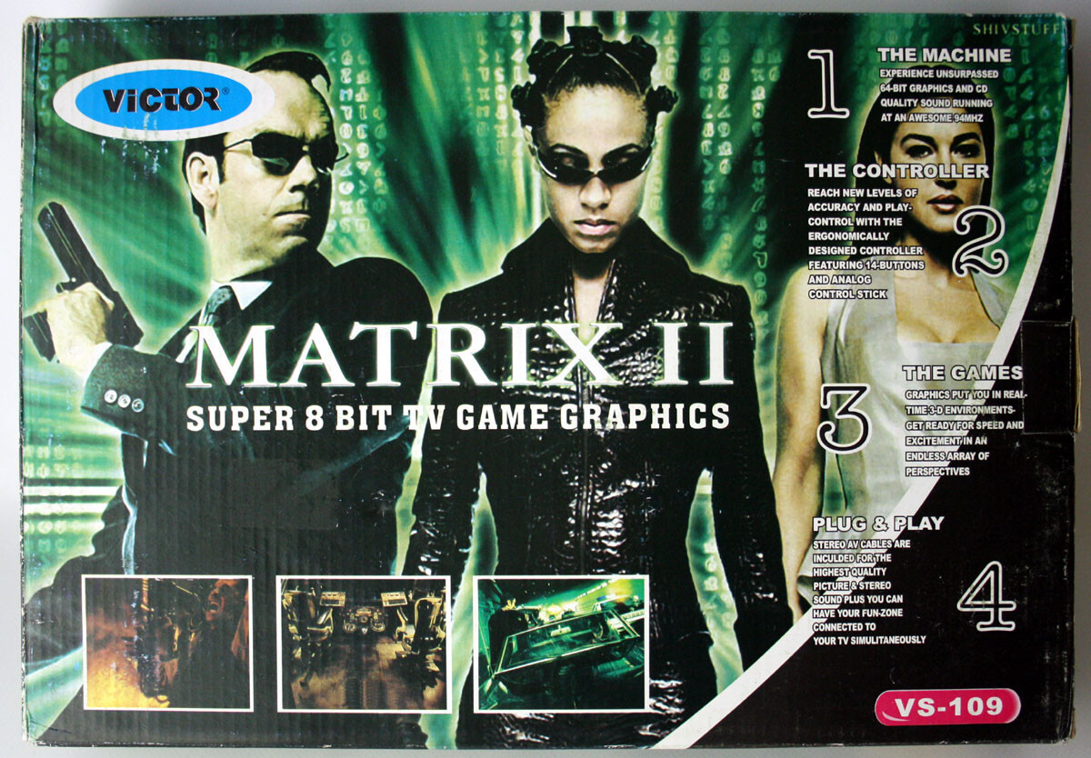 MATRIX II SUPER 8 BIT TV VIDEO GAME CONSOLE VS-109 VICTOR FK O37