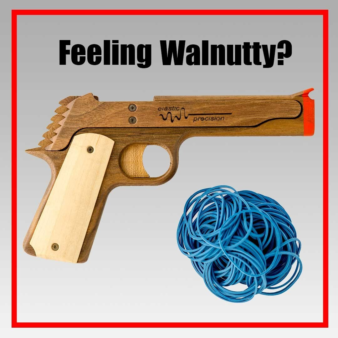 Elastic Precision Model 1911 Rubber Band Gun Made From Black