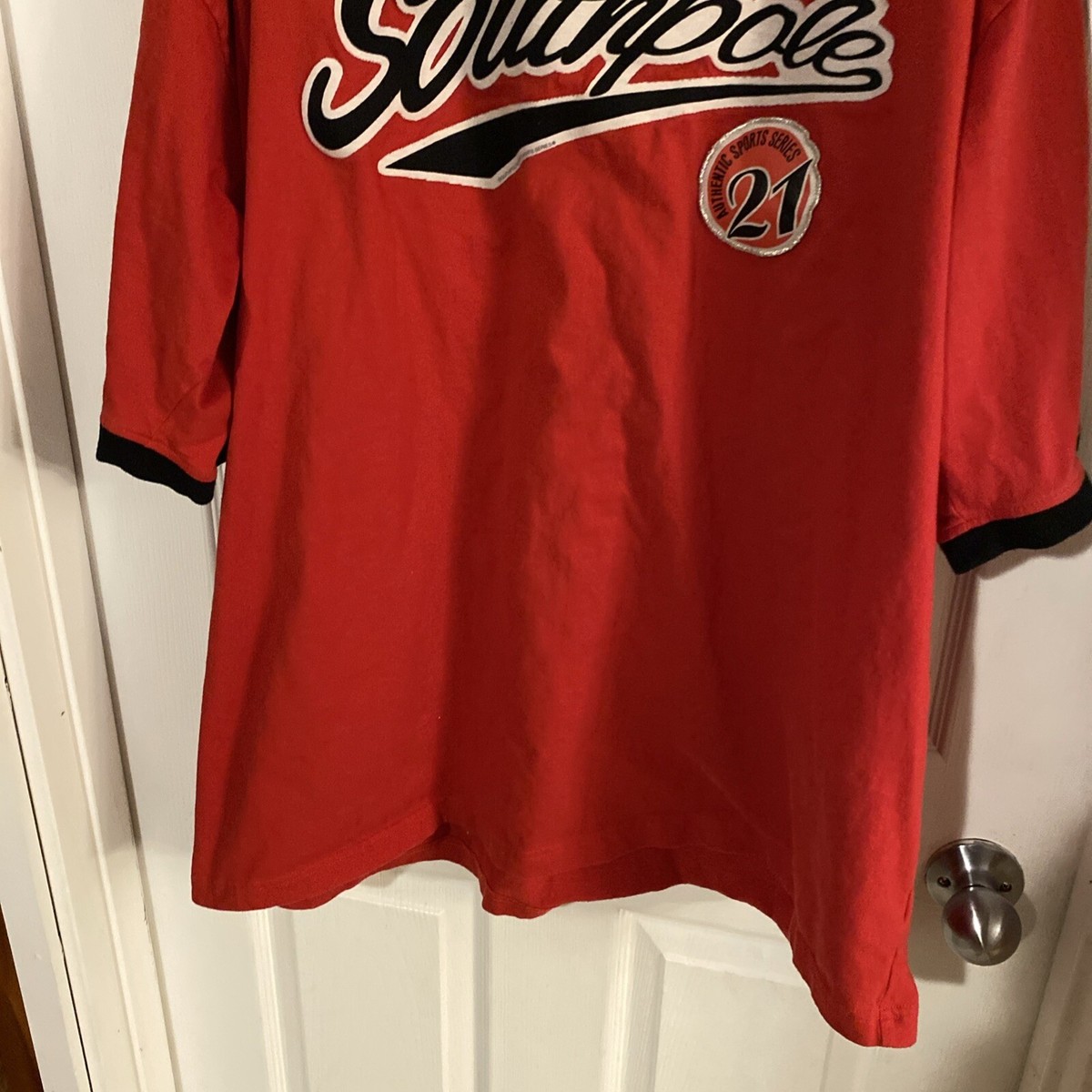 South Pole Signature Series Shirt Men's Size XXL Red Short