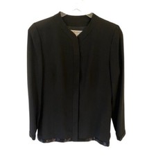 Giorgio Armani Black Jacket with Beaded Trim Size 8