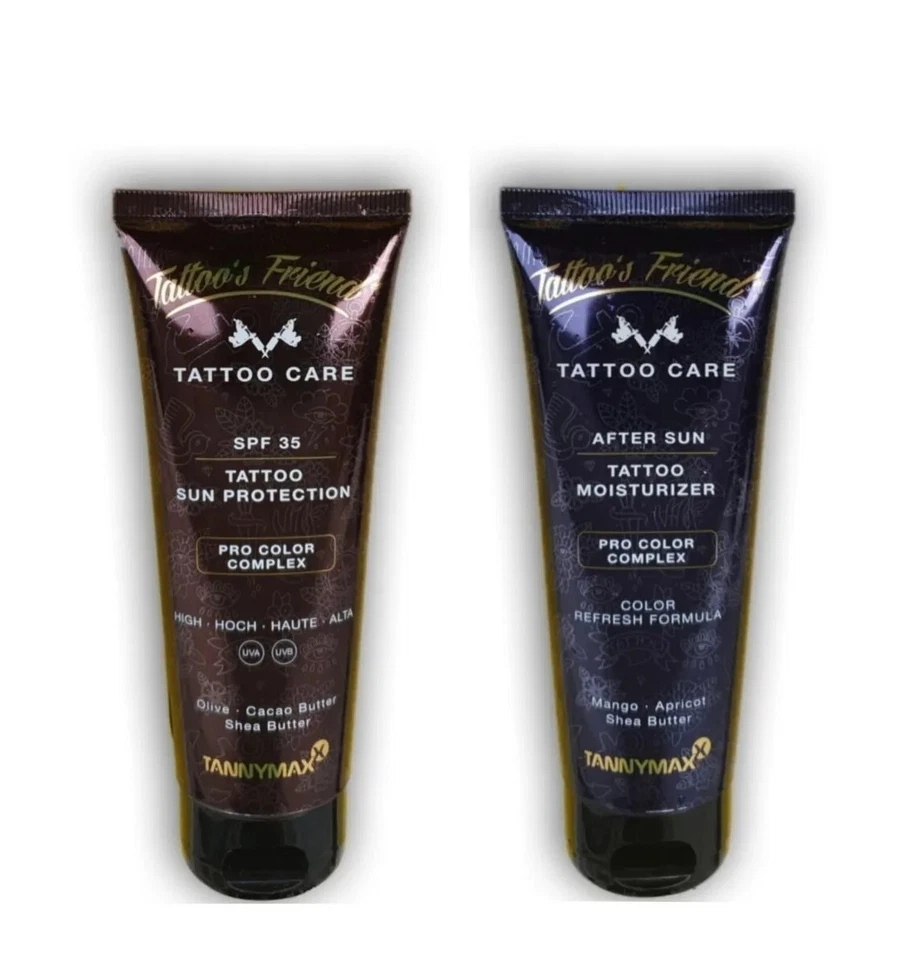 Tannymaxx/Tattoo Friends SPF35 Sun Protection+Aftersun 2x100ml/Sonnenschutz - Bild 1 von 1