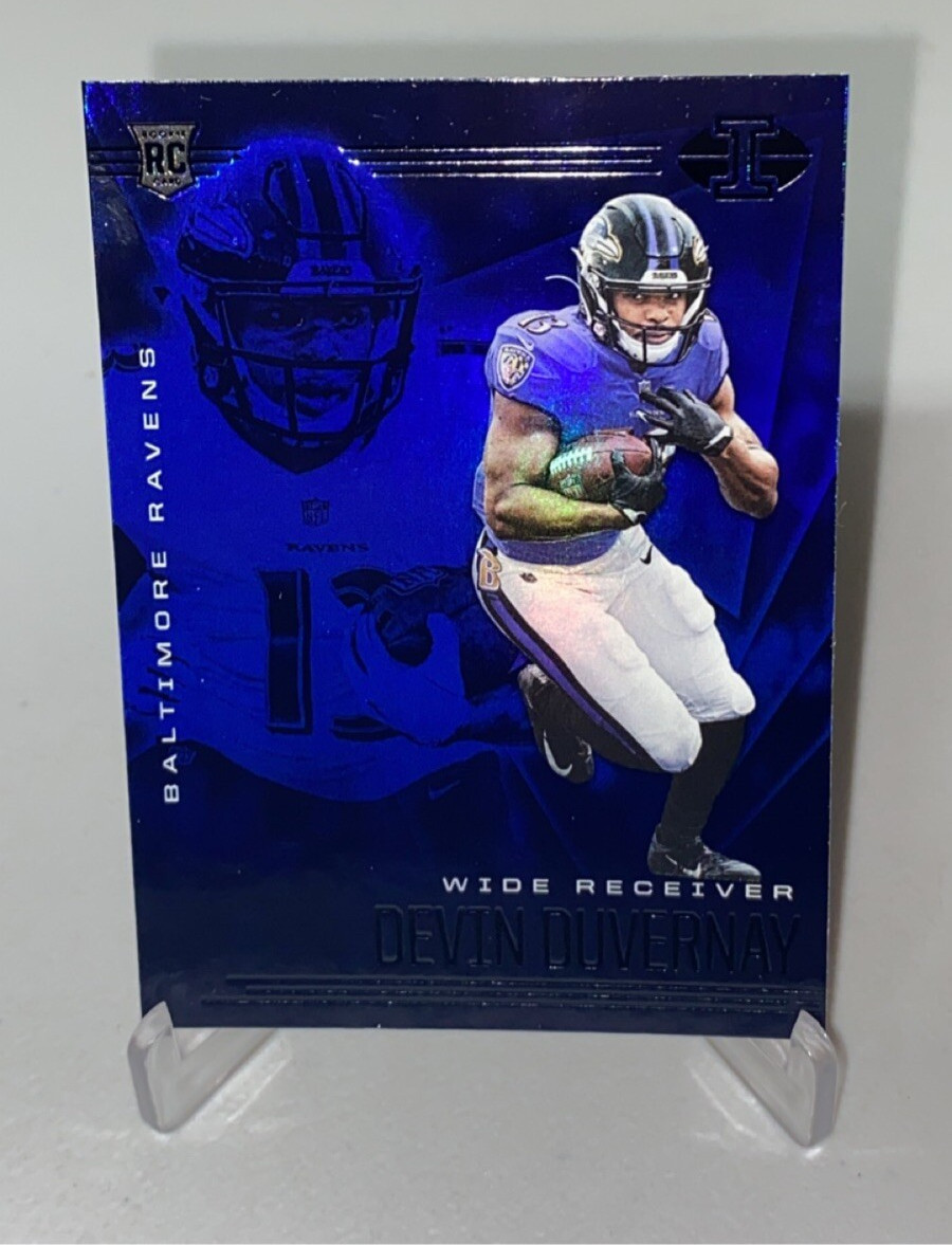 2020 Panini Illusions Trophy Collection Sapphire Devin Duvernay RC Rookie #38