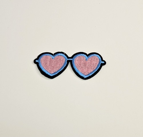 Heart Shaped Glasses Embroidered patch For Clothing Repair And Accessories - Picture 5 of 5