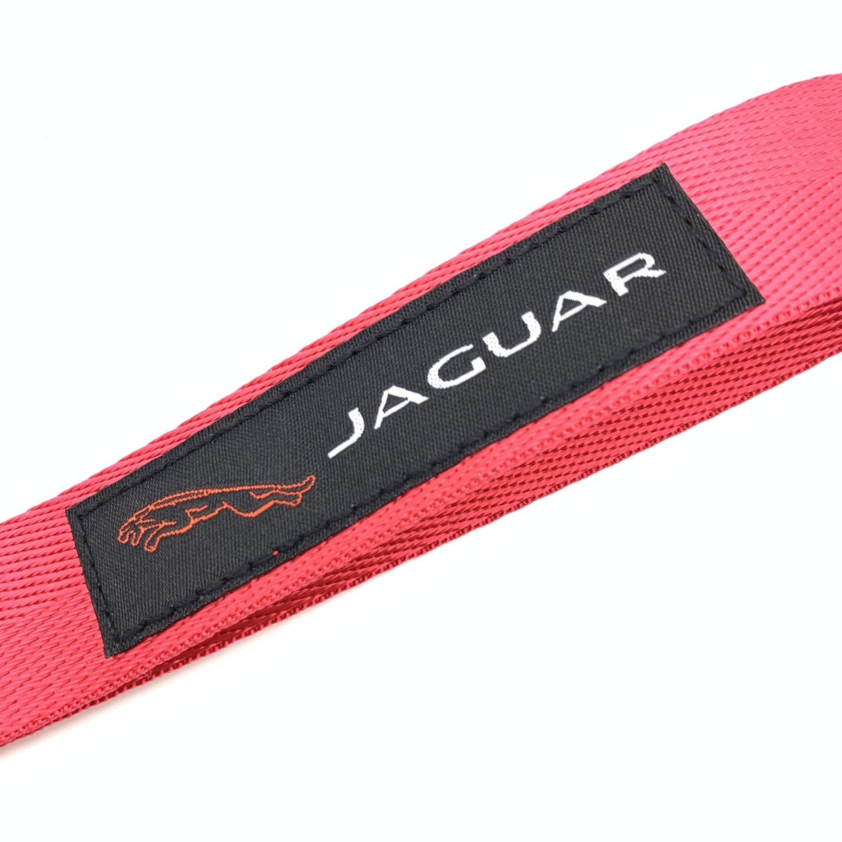 JDM JAGUAR Red Racing Keychain Metal key Ring Hook Strap Lanyard