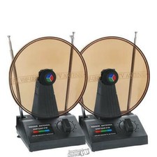 QFX 2 Pack Digital HDTV Digital Antennas Local Channel Adjustable Rotate 60 Mile