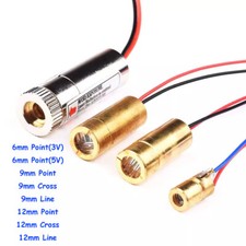 650nm 5mW 3V 5V Laser Module Red Cross hair Line Poin Dot Diode Focusable Lens