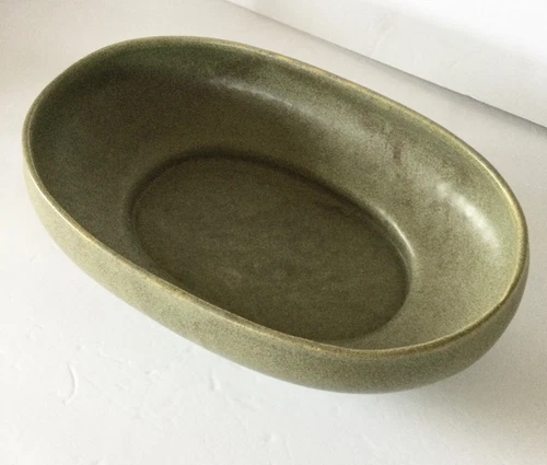 Vintage Mid Century McCoy Pottery Sage Green Blub Planter