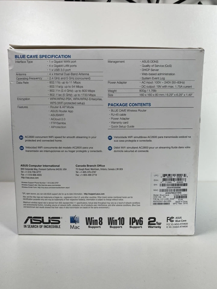 ASUS AC2600 Dual-Band Wi-Fi Router Blue/white - Image 2 of 4