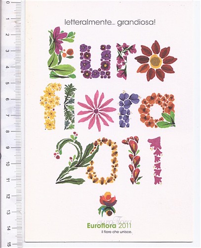 EUROFLORA 2011 italy postcard - cartolina pubblicitaria - G068 - 第 1/2 張圖片