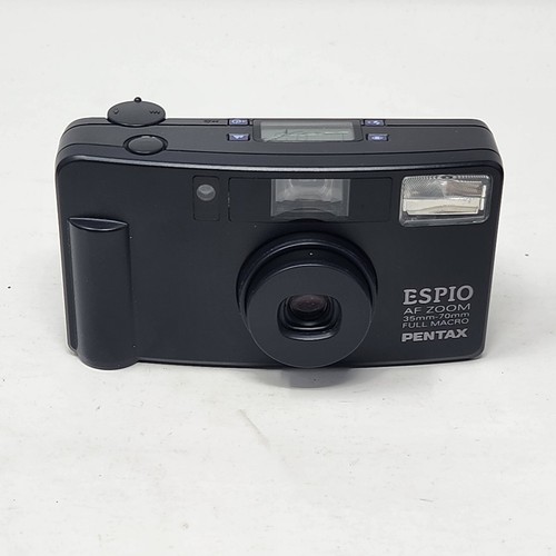 Pentax ESPIO AF ZOOM 35-70mm Camera Film Tested Black *Read description*