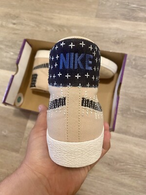 【365⚫︎ 】BRUNT CHECKMATE JAMESHOOK Nike SB Zoom Blazer Mid Sashiko Sesame Men's - CT0715-200 - US