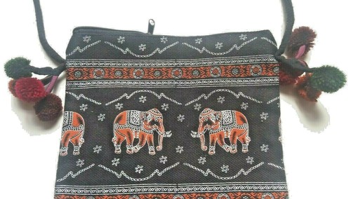 Borsa a tracolla estiva 100% cotone con fantasia elefante. - Foto 13 di 13