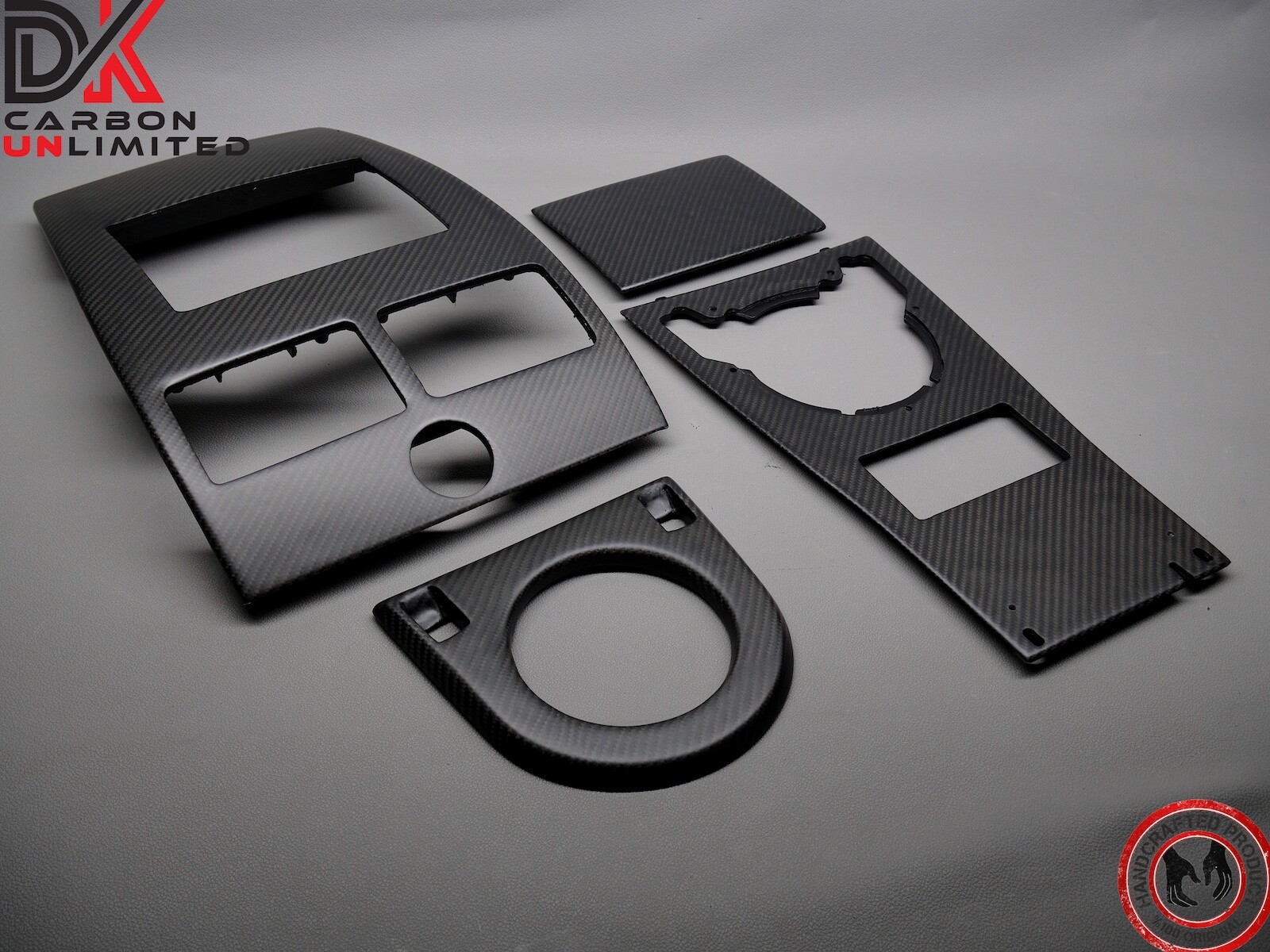 Aston Martin Vantage DBS DB9 Manual Matte Carbon Center Console Ski Slope Set x4