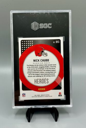 2021 Panini Absolute Unsung Heroes Nick Chubb SGC 9 #d /5 Cleveland Browns - Bild 2 von 2