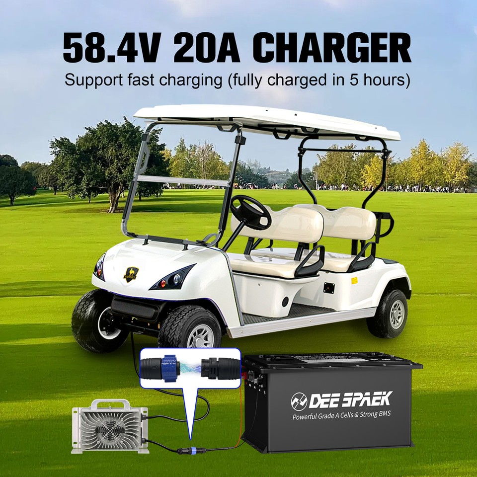 48V 105Ah Battery LiFePO4 Lithium Golf Cart 200A BMS 15000+Cycles ...