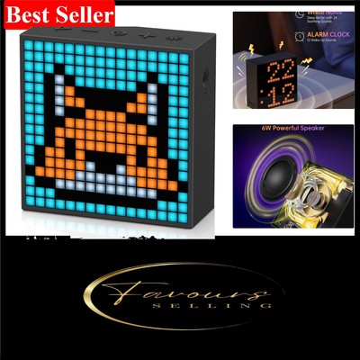 Divoom Timebox-Evo Pixel Art Tragbarer Bluetooth Lautsprecher mit Programmier...