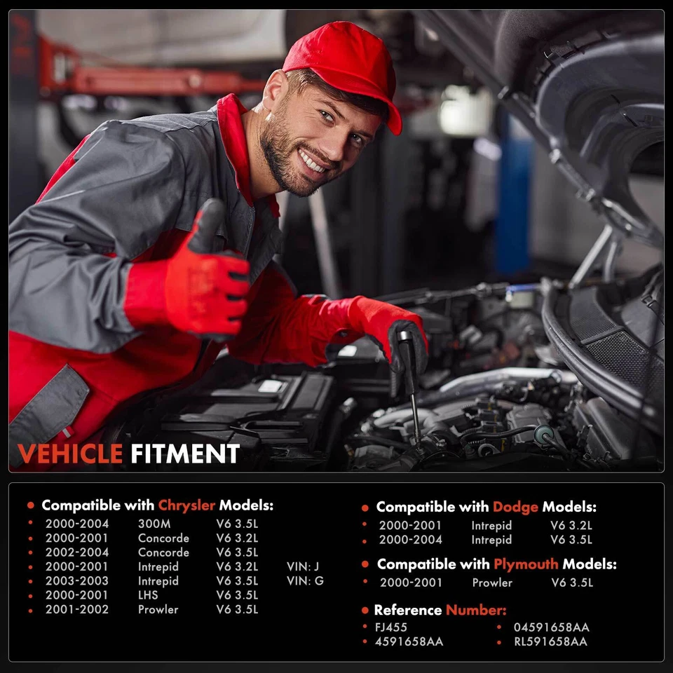 6x Fuel Injector for Dodge Intrepid Chrysler 300M Concorde LHS Plymouth V6 3.5L - Image 2 of 4