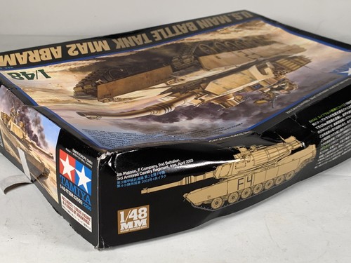 Tamiya US Main Battle Tank M1A2 Abrams Military Plastic Model Kit 1:48 Scale NEW - Picture 4 of 6