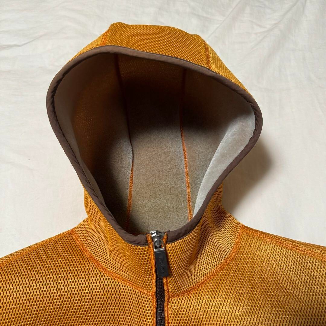 MIU MIU 99FW Mesh Hoodie Jacket Parka Orange Men's Size M riri Zip