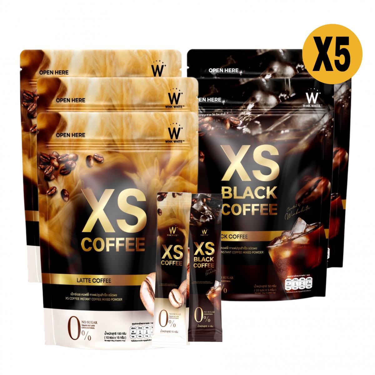 5X Wink White XS Black Latte Coffee Instant Coffee Mixed Powder