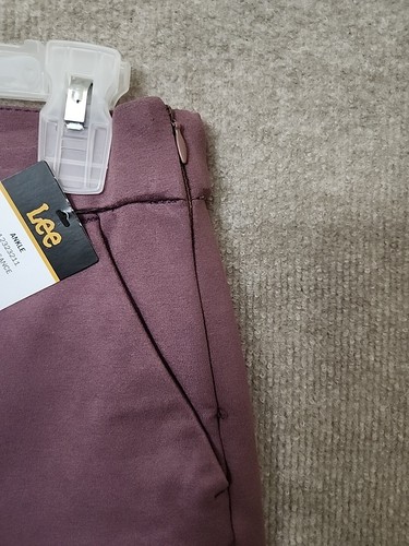 Lee Ultra Lux Any Wear Slim Ankle Pants Womens 6 Renaissance Side Zip Ponte NEW - Picture 5 of 10