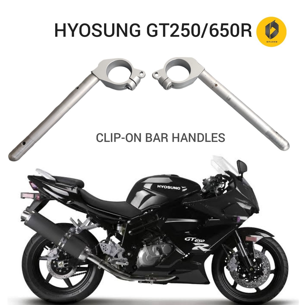 HYOSUNG GTR 250R GT650 clip on handlebars- Less Used Original