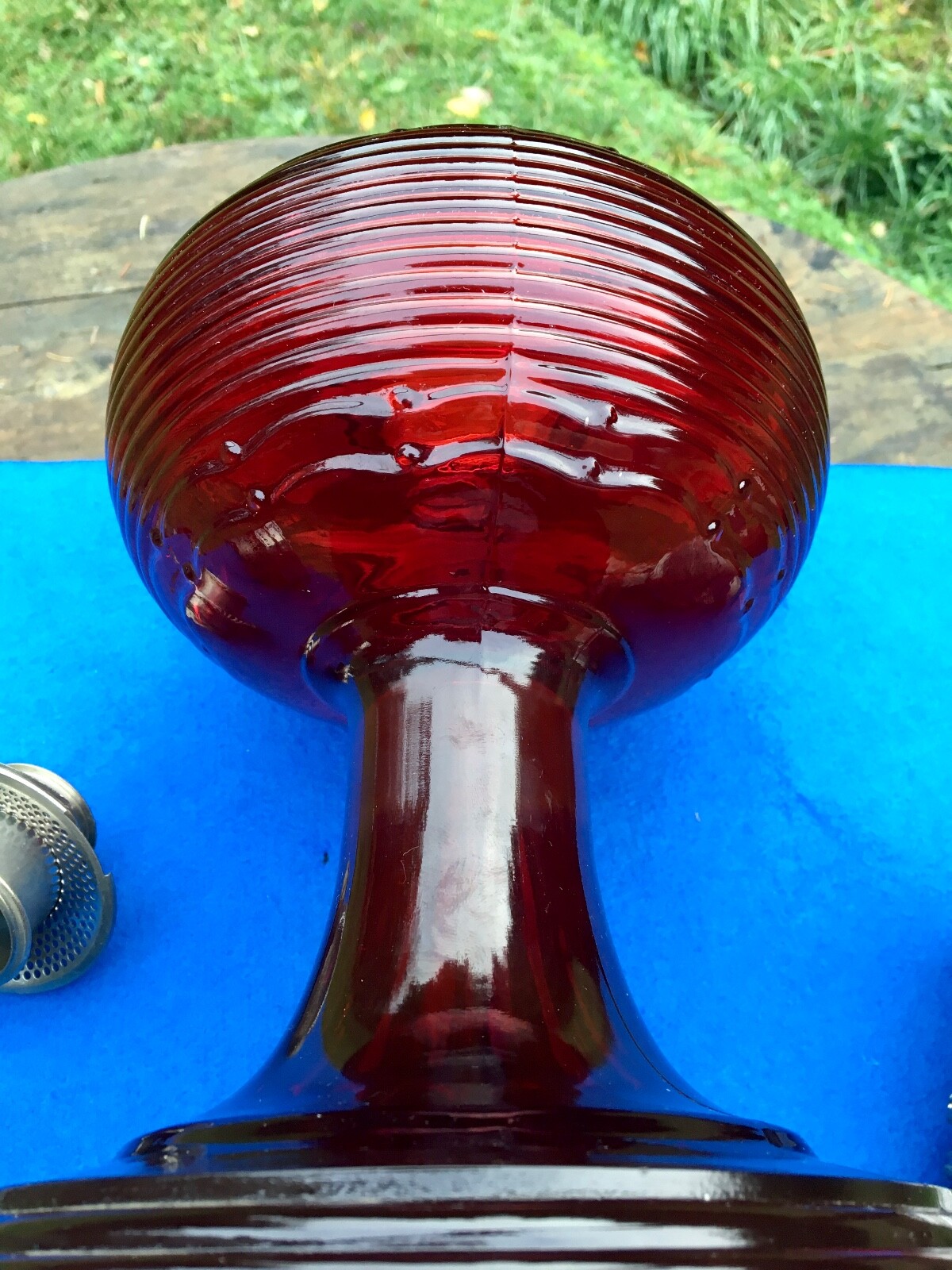 19371938 Aladdin Oil Lamp B83 Ruby Crystal Beehive eBay