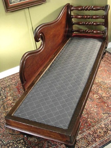 ANTIQUE AUSTRALIAN COLONIAL CEDAR +VELVET MINER'S COUCH CHAISE SOFA SETTEE c1860 - Picture 16 of 17