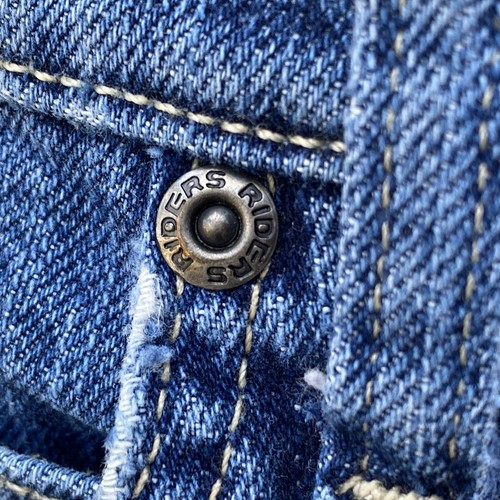 Lee Riders Jeans Womens 12P Relaxed Stretch Blue Denim Meas 34x29 - Picture 5 of 11