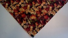 Dog Bandana/Scarf, Tie On, Autumn Leaves, Gold, Brown, XS, S, M, L