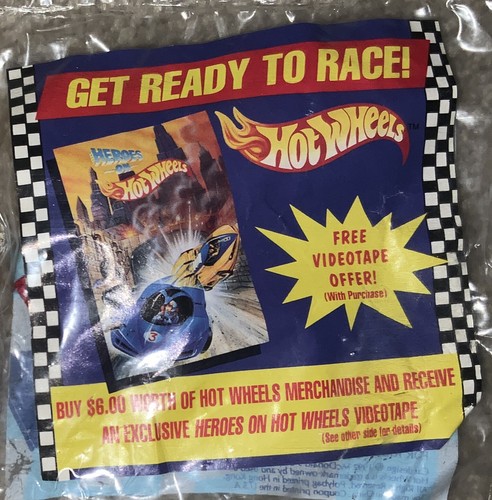 McDonald’s Happy Meal Hot Wheels Toy Set & Bag (Mattel, 1993) SEALED, COMPLETE - Picture 13 of 15