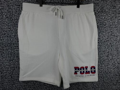 Polo Ralph Lauren Men’s Polo Logo Fleece Shorts Cotton Blend White Size 2XL NWT