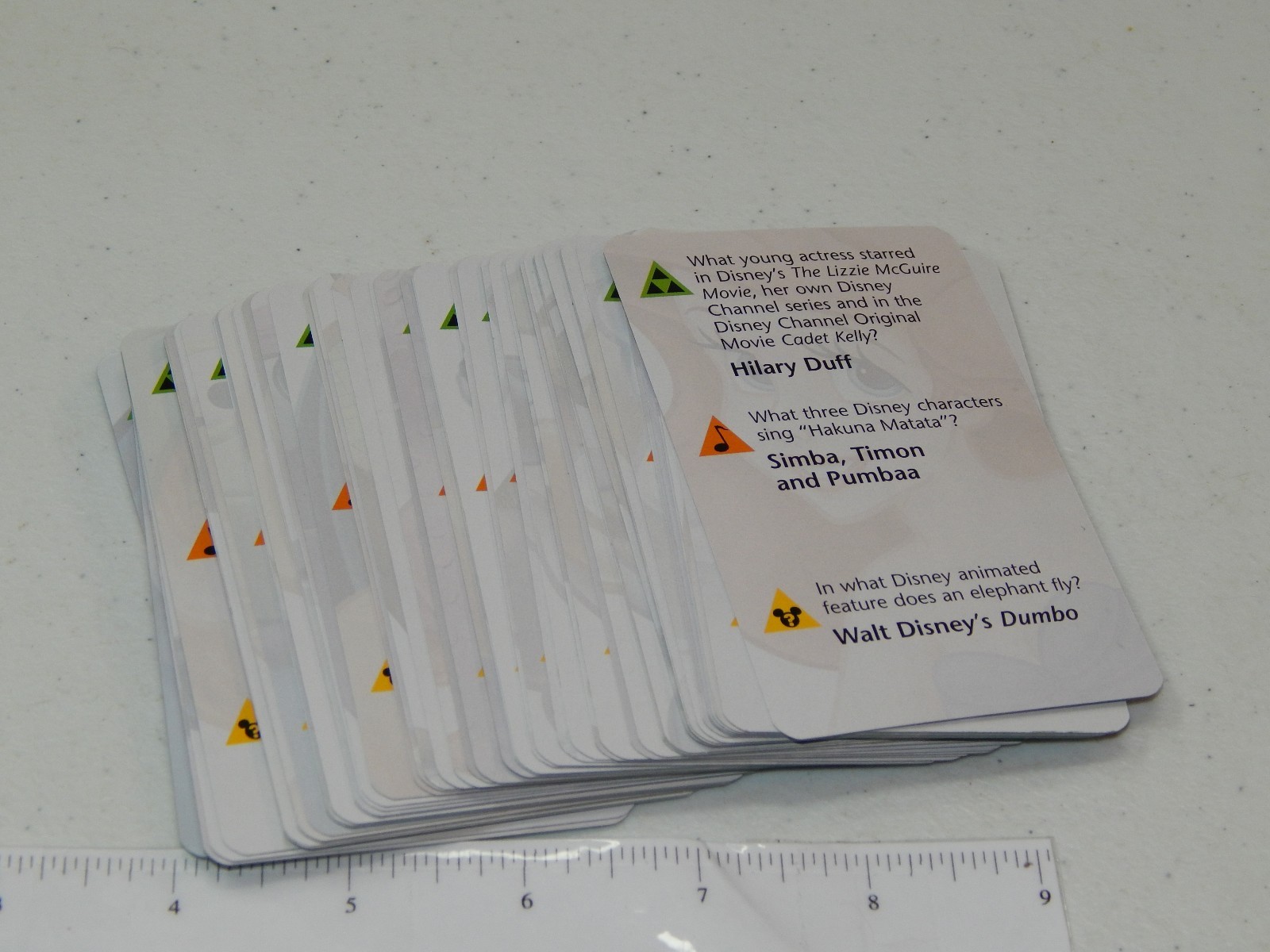 2004 Disney's Scene It Board Game Replacement All 50 Kids Trivia Cards Only