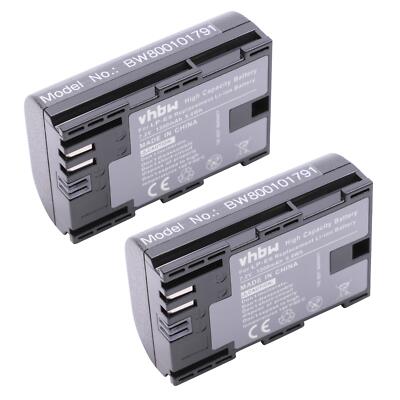 2x Akku für Canon EOS 7D Mark II 60D 70D 6D Mark II 6D 80D 7D 60Da 1300mAh 7,4V