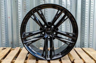 20X10 20x11 Staggered BLACK Rims 5X120 FIT Chevrolet Camaro LT LS SS ZL1 1LE