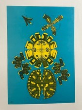 1st Printing 1967 Berkeley Bonaparte Turtles Cut and Assemble Poster AOR FD BG